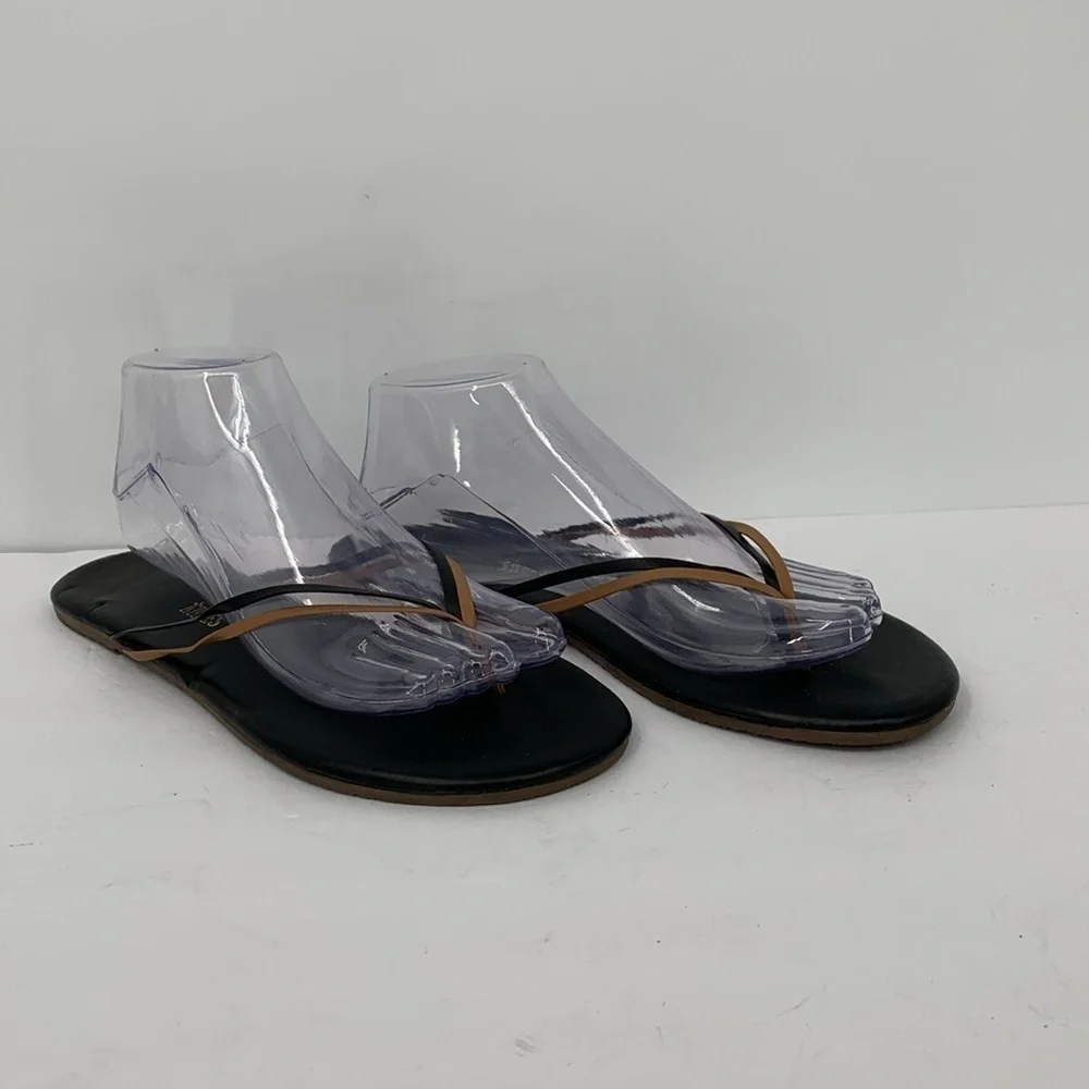 TKEES Duos thong flip flop thong Brazil shoe sandals black brown thin 41 10